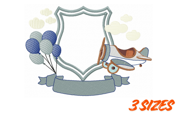 Download Aviator Baby Frame Embroidery Design - Premium Resources