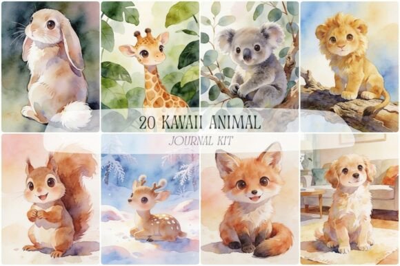 Download Kawaii Animal Journal Kit, Wallpaper - Wallpaper Collection