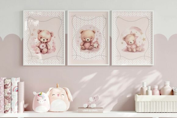Download Teddy Bear Nursery Wall Art Bundle - Nursery wall art Collection