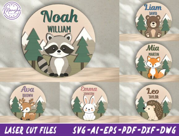 Download Personalized Woodland Nursery Name Sign - Premium Resources